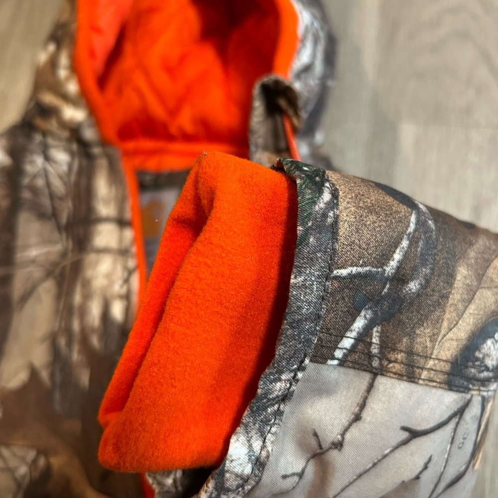 Carhartt Woodland Camo Infant Snowsuit with Bright Orange Accents - Picture 8 of 8